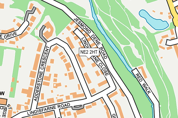 NE2 2HT map - OS OpenMap – Local (Ordnance Survey)