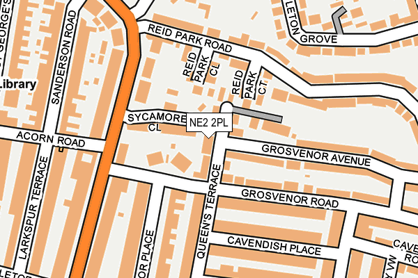 NE2 2PL map - OS OpenMap – Local (Ordnance Survey)