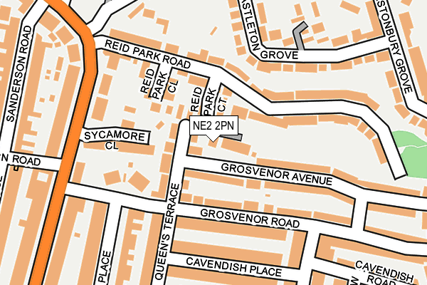 NE2 2PN map - OS OpenMap – Local (Ordnance Survey)
