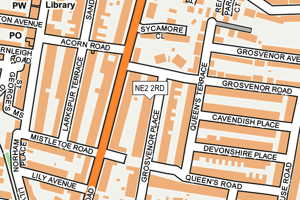 NE2 2RD map - OS OpenMap – Local (Ordnance Survey)