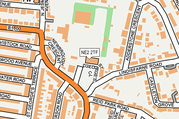 NE2 2TF map - OS OpenMap – Local (Ordnance Survey)