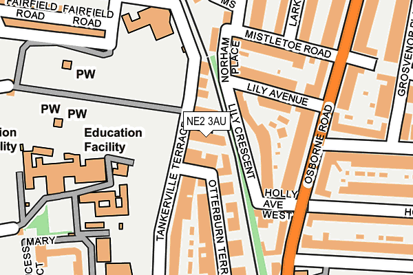 Map of 3 HENSHELWOOD TERRACE LIMITED at local scale