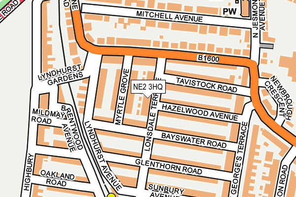 NE2 3HQ map - OS OpenMap – Local (Ordnance Survey)