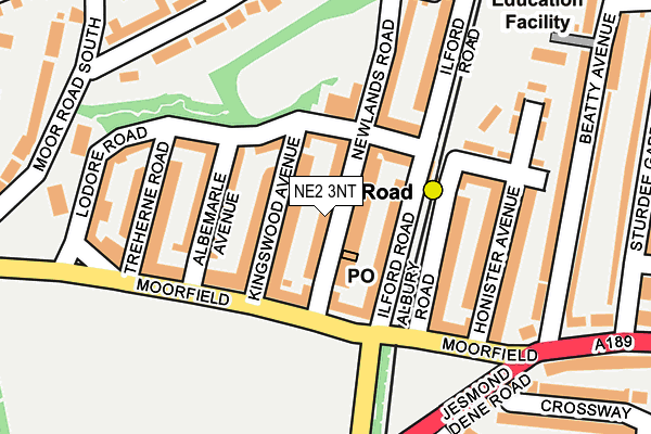 NE2 3NT map - OS OpenMap – Local (Ordnance Survey)