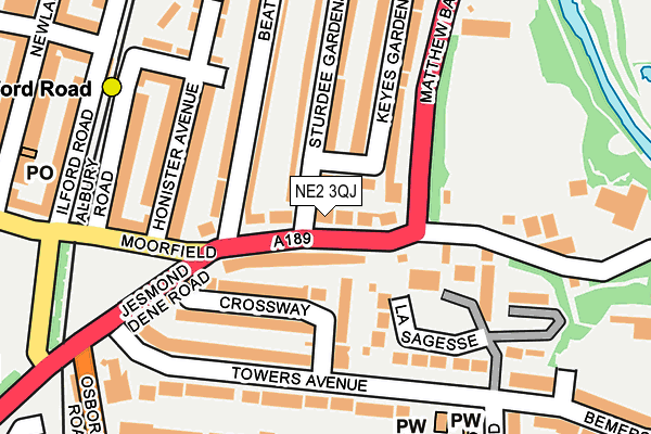 NE2 3QJ map - OS OpenMap – Local (Ordnance Survey)