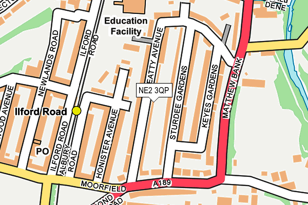 NE2 3QP map - OS OpenMap – Local (Ordnance Survey)