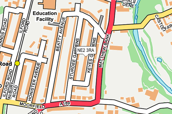 NE2 3RA map - OS OpenMap – Local (Ordnance Survey)