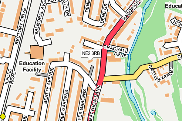 NE2 3RB map - OS OpenMap – Local (Ordnance Survey)