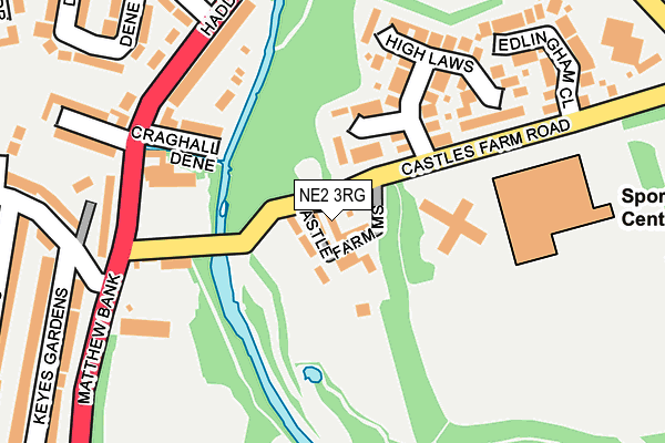 NE2 3RG map - OS OpenMap – Local (Ordnance Survey)