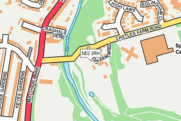 NE2 3RH map - OS OpenMap – Local (Ordnance Survey)