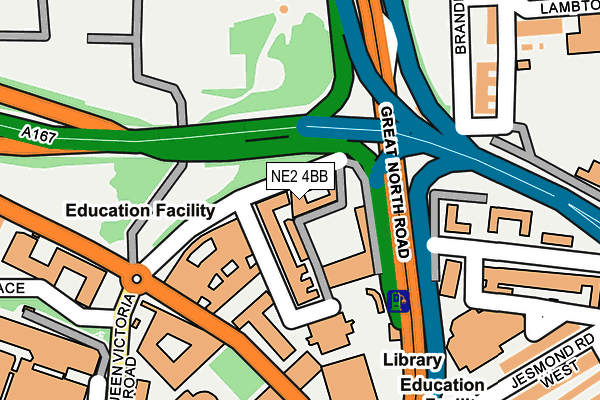 NE2 4BB map - OS OpenMap – Local (Ordnance Survey)