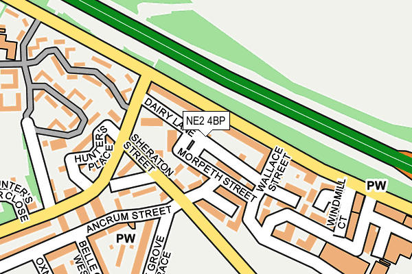 NE2 4BP map - OS OpenMap – Local (Ordnance Survey)