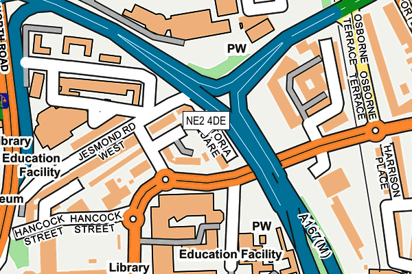 NE2 4DE map - OS OpenMap – Local (Ordnance Survey)