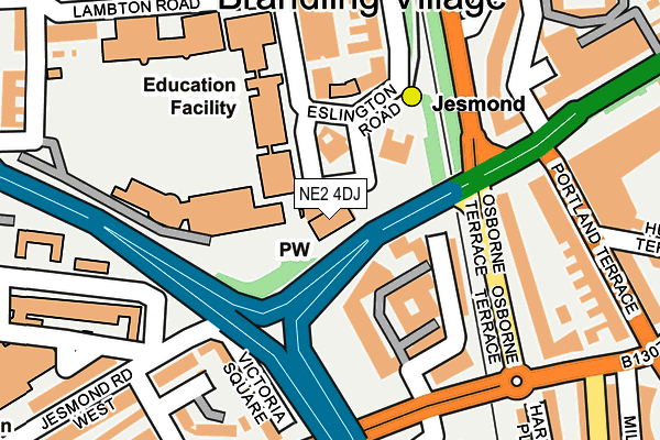 NE2 4DJ map - OS OpenMap – Local (Ordnance Survey)