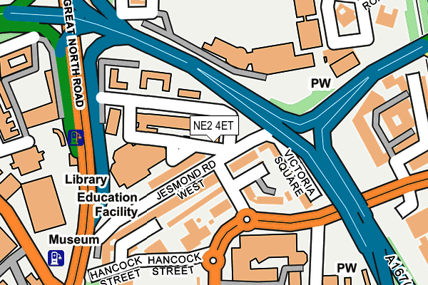 NE2 4ET map - OS OpenMap – Local (Ordnance Survey)