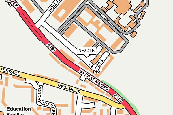 NE2 4LB map - OS OpenMap – Local (Ordnance Survey)
