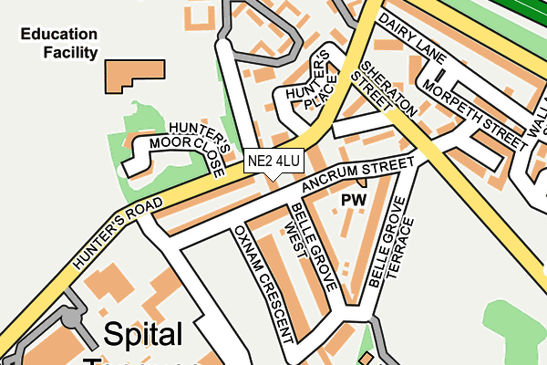 NE2 4LU map - OS OpenMap – Local (Ordnance Survey)