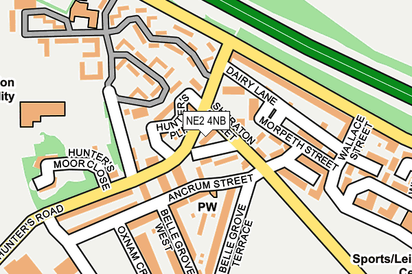 NE2 4NB map - OS OpenMap – Local (Ordnance Survey)