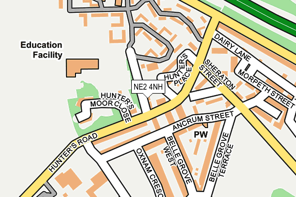 NE2 4NH map - OS OpenMap – Local (Ordnance Survey)