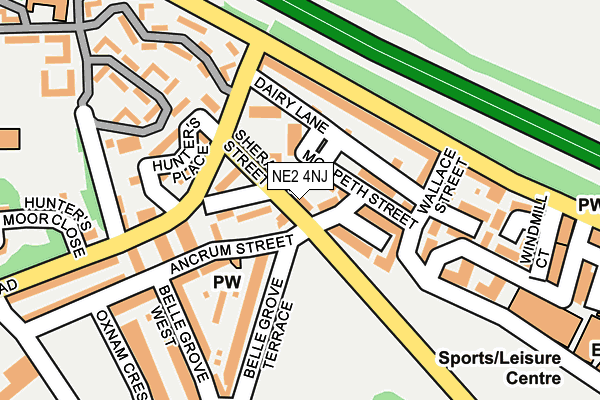 NE2 4NJ map - OS OpenMap – Local (Ordnance Survey)