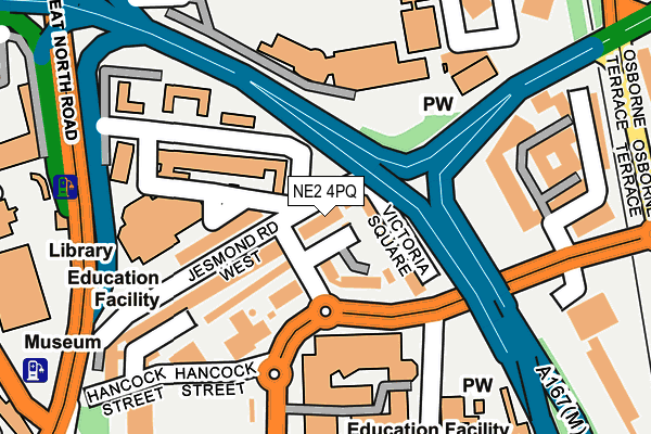NE2 4PQ map - OS OpenMap – Local (Ordnance Survey)