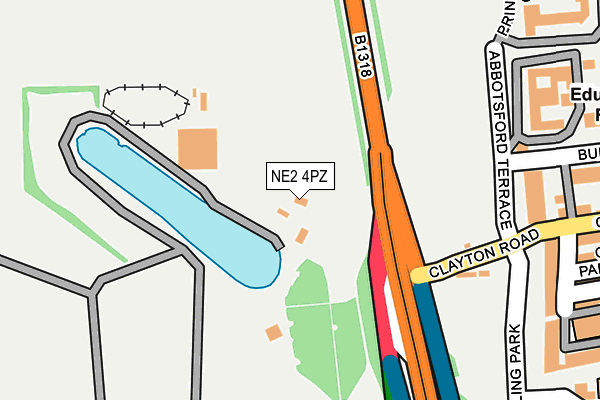 NE2 4PZ map - OS OpenMap – Local (Ordnance Survey)