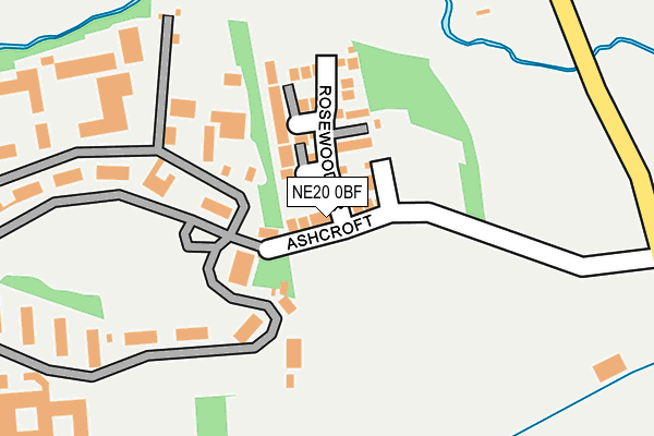 NE20 0BF map - OS OpenMap – Local (Ordnance Survey)