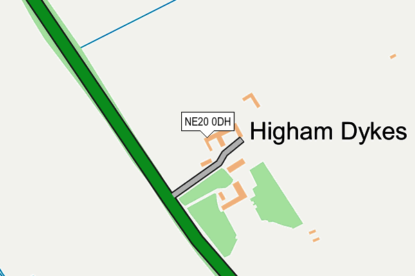 NE20 0DH map - OS OpenMap – Local (Ordnance Survey)