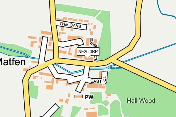 NE20 0RP map - OS OpenMap – Local (Ordnance Survey)