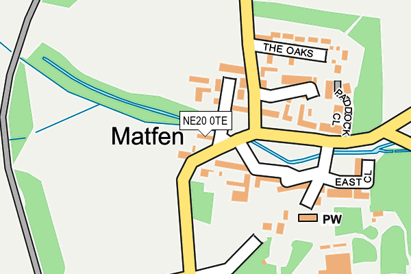 NE20 0TE map - OS OpenMap – Local (Ordnance Survey)