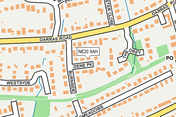 NE20 9AH map - OS OpenMap – Local (Ordnance Survey)