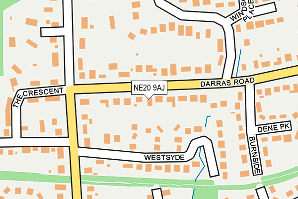 NE20 9AJ map - OS OpenMap – Local (Ordnance Survey)