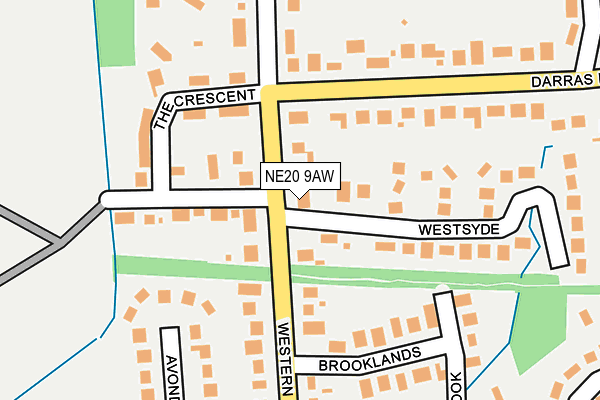 NE20 9AW map - OS OpenMap – Local (Ordnance Survey)