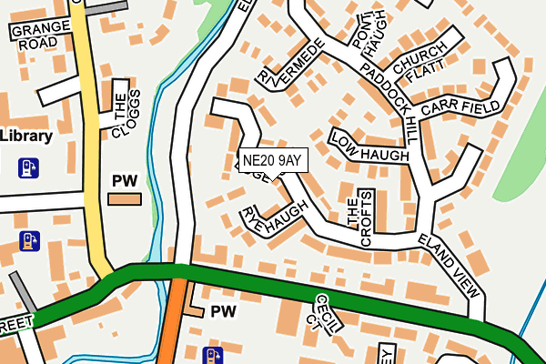 NE20 9AY map - OS OpenMap – Local (Ordnance Survey)