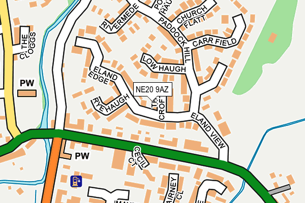 NE20 9AZ map - OS OpenMap – Local (Ordnance Survey)