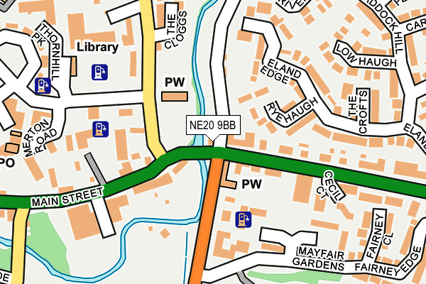 NE20 9BB map - OS OpenMap – Local (Ordnance Survey)