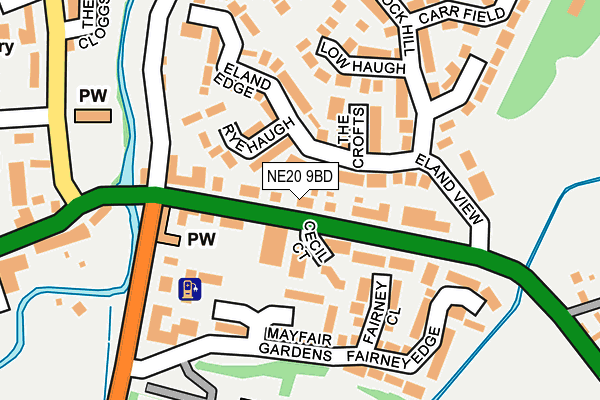 NE20 9BD map - OS OpenMap – Local (Ordnance Survey)