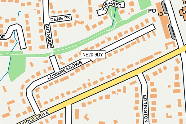 NE20 9DY map - OS OpenMap – Local (Ordnance Survey)