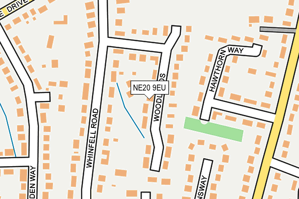 NE20 9EU map - OS OpenMap – Local (Ordnance Survey)