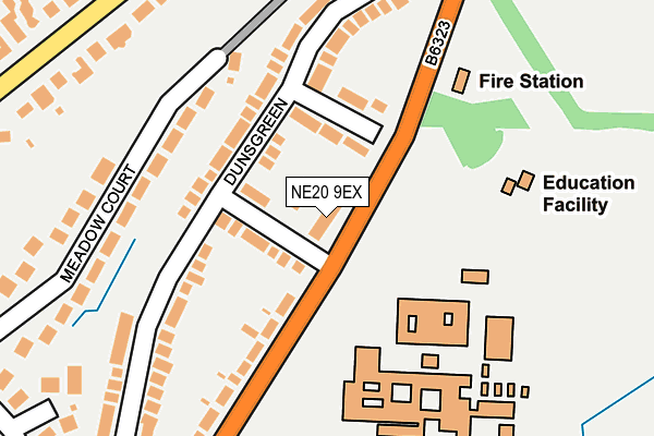 NE20 9EX map - OS OpenMap – Local (Ordnance Survey)