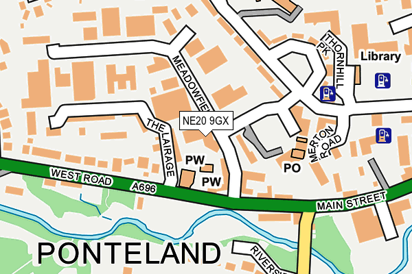 NE20 9GX map - OS OpenMap – Local (Ordnance Survey)