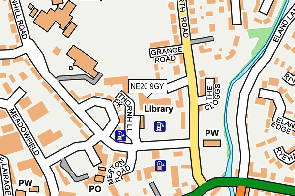 NE20 9GY map - OS OpenMap – Local (Ordnance Survey)