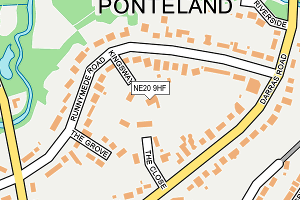 NE20 9HF map - OS OpenMap – Local (Ordnance Survey)