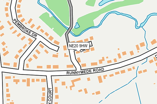 NE20 9HW map - OS OpenMap – Local (Ordnance Survey)