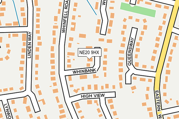 NE20 9HX map - OS OpenMap – Local (Ordnance Survey)