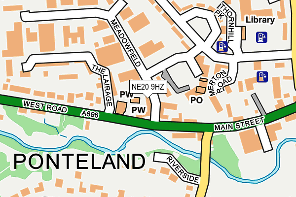 NE20 9HZ map - OS OpenMap – Local (Ordnance Survey)