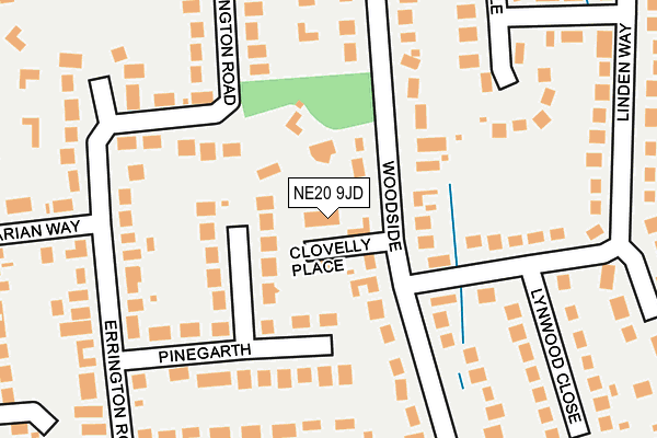 NE20 9JD map - OS OpenMap – Local (Ordnance Survey)