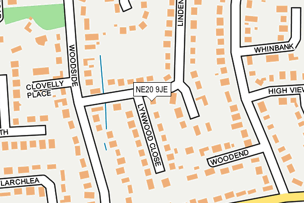 NE20 9JE map - OS OpenMap – Local (Ordnance Survey)