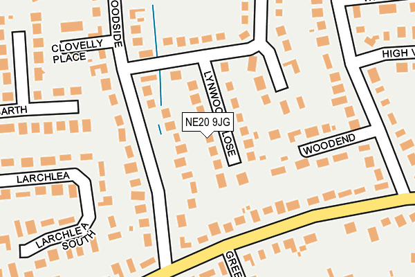 NE20 9JG map - OS OpenMap – Local (Ordnance Survey)
