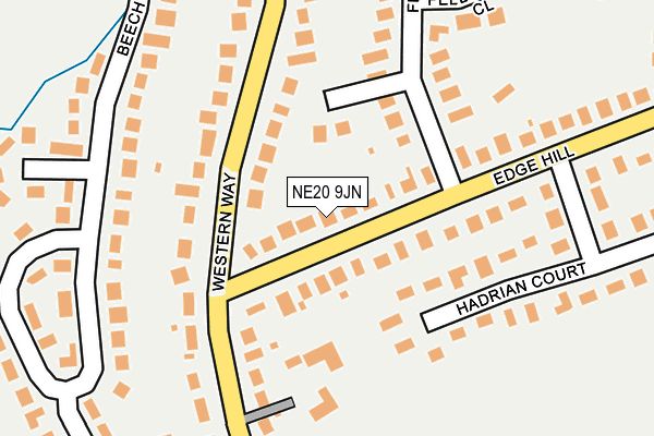 NE20 9JN map - OS OpenMap – Local (Ordnance Survey)